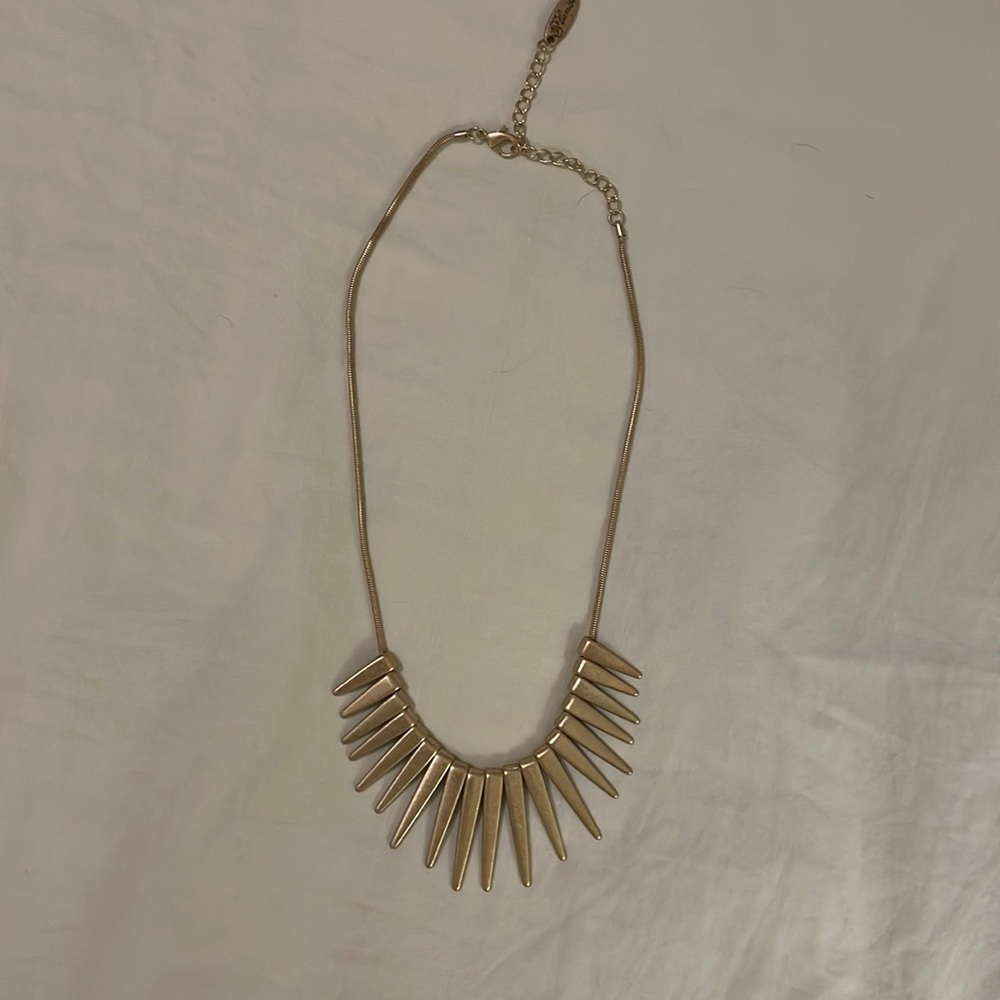 Gold spike necklace - Plunder brand.